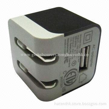 USB Travel Charger, 5V, 1,000mA Output
